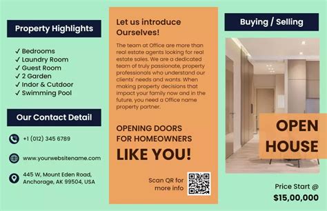 open house brochure holders.